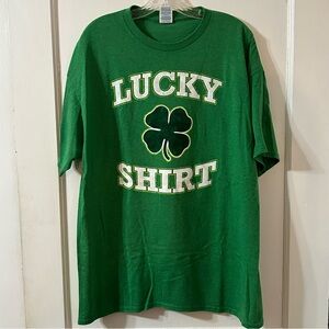 St Patrick’s Day Shamrock Green "Lucky Shirt" T-shirt XL